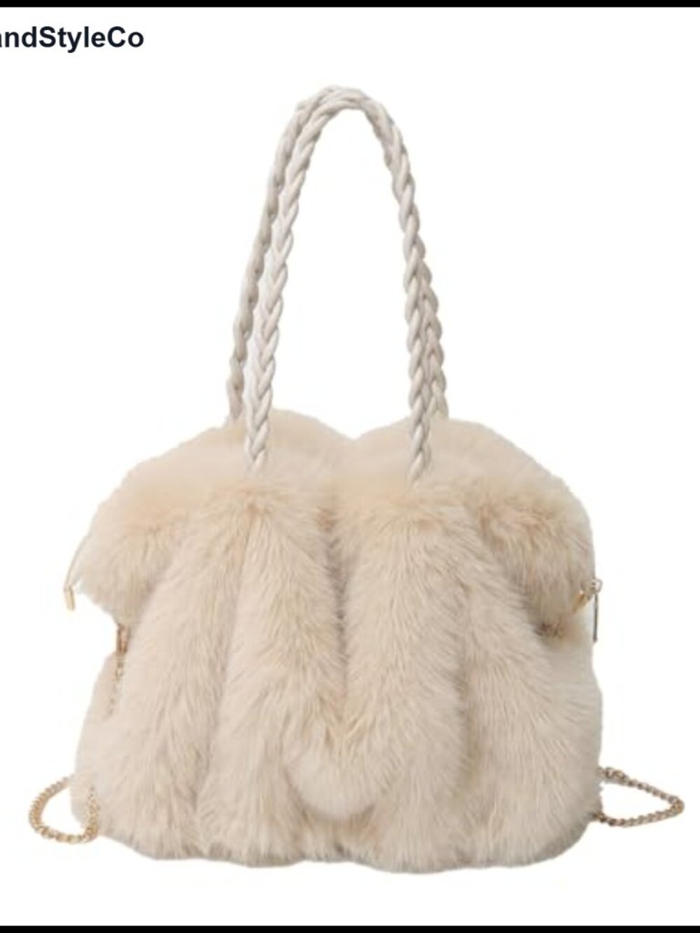 Faux Fur Tote Bag Fluffy Shoulder Crossbody Purse for Women